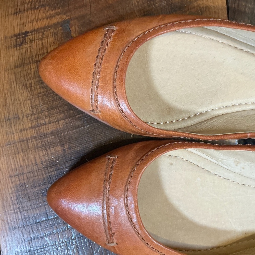 Frye Alicia Ballet Flats Brown Leather Women’s Size 7.5 - Picture 4 of 10